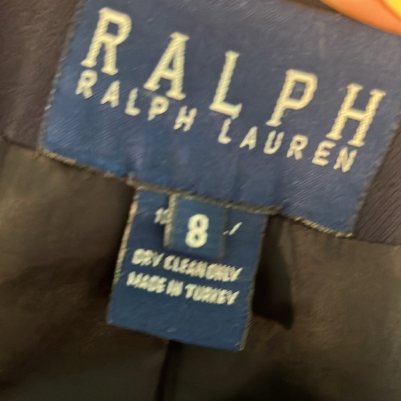 Vintage Ralph Ralph Lauren Blazer Navy Blue 100% Wool Size 8 1990’s - Picture 9 of 12